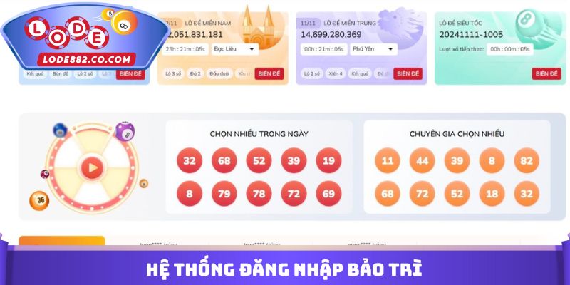 Hệ thống đăng nhập bảo trì
